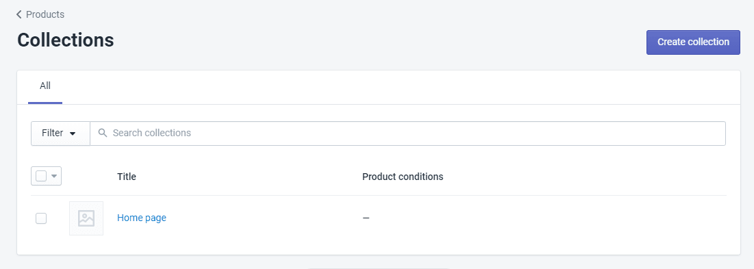 create a Shopify store: grouping items